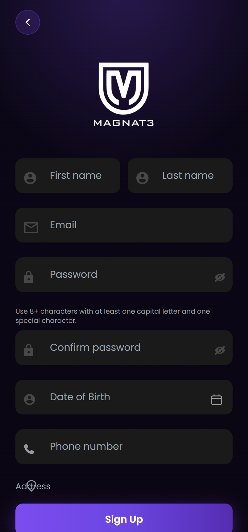 MAGNAT3 — Create your account
